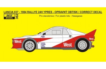 Decal – Lancia 037 - West logos and others correct inscriptions 1/24
